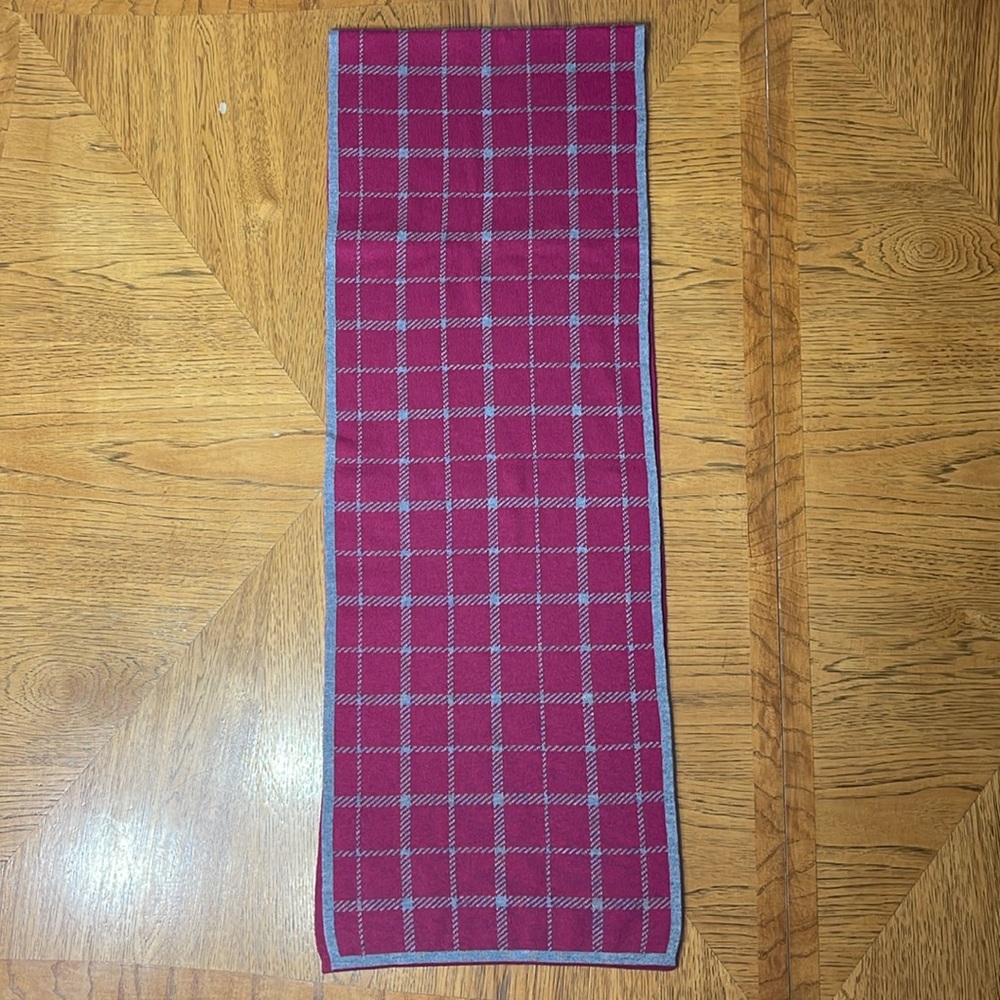 NWOT COACH REVERSIBLE TATTERSALL KNIT SCARF - Picture 6 of 8